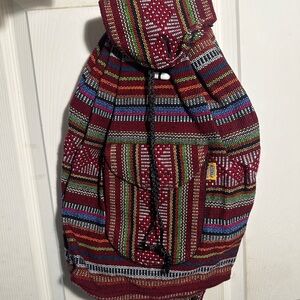 Multicolor Striped Women's Backpack